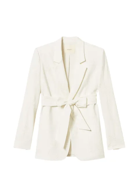 TWINSET embroidered blazer with belt White 261TE2020