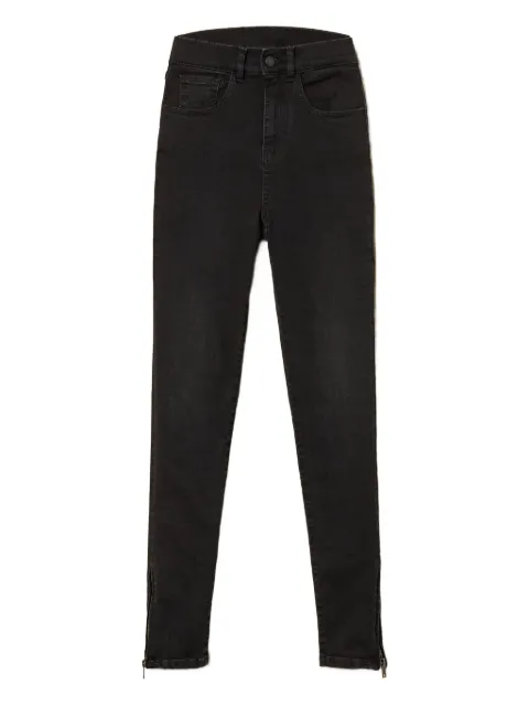 TWINSET skinny jeans with zip Black 261AP2480
