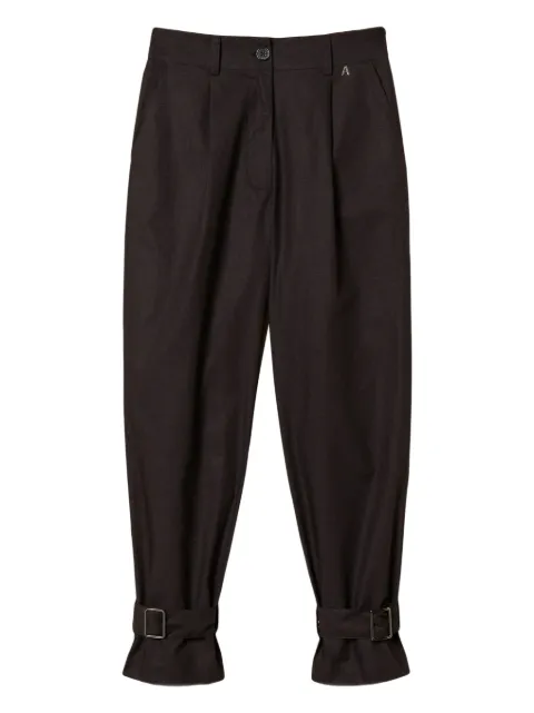TWINSET recycled poplin trousers Black 261AP208C
