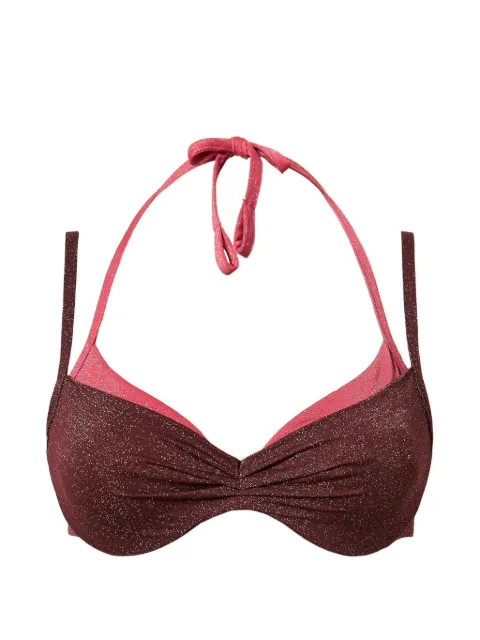 TWINSET two-tone underwired bikini top Purple 261LBME56
