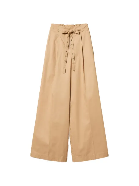 TWINSET wide twill trousers Neutrals 261TT2014