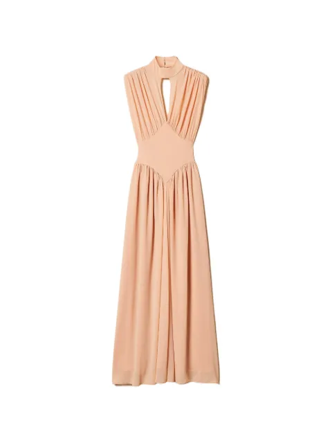 TWINSET full length dress with gathering Neutrals 261TP2601