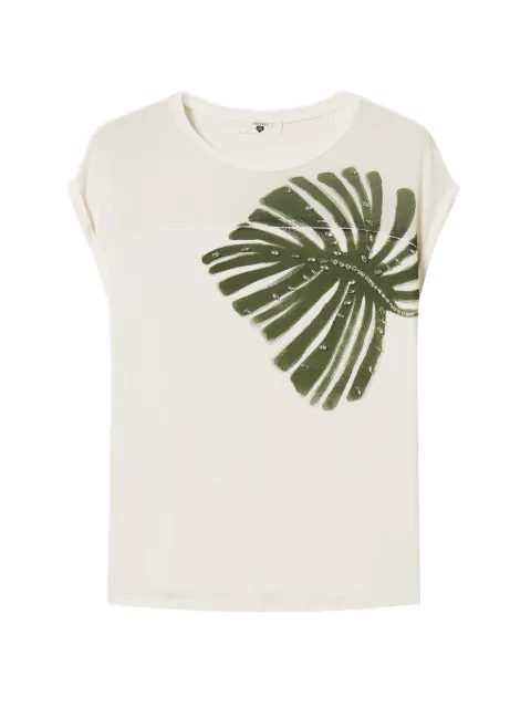 TWINSET T-shirt with print and embroidery White 261LL2TDD