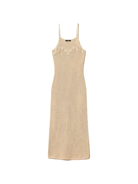 TWINSET floral-appliqué dress Neutrals 261AT3020
