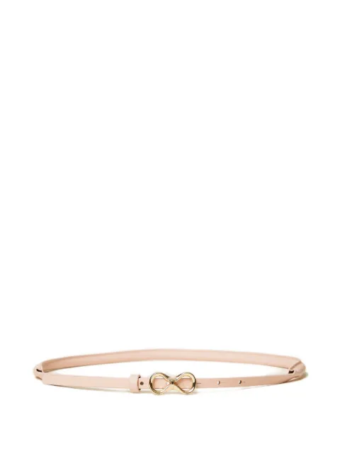 TWINSET leather belt with logo buckle Pink 261TA4180