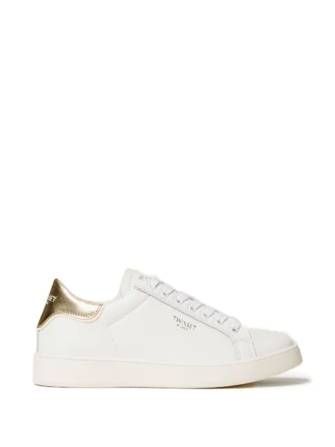 TWINSET leather sneakers White 261TGT126