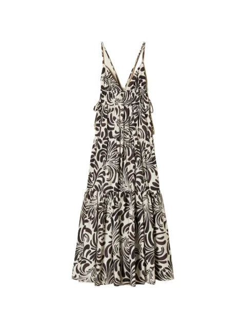 TWINSET abstract-print tiered maxi dress Neutrals 261LM2QEE