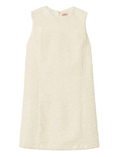 TWINSET short bouclé dress with sequins Neutrals 261TP2622