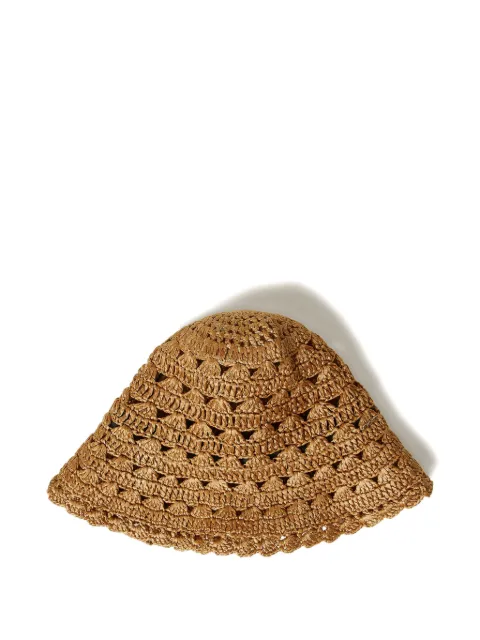 TWINSET crochet bucket hat Brown 261TO5420