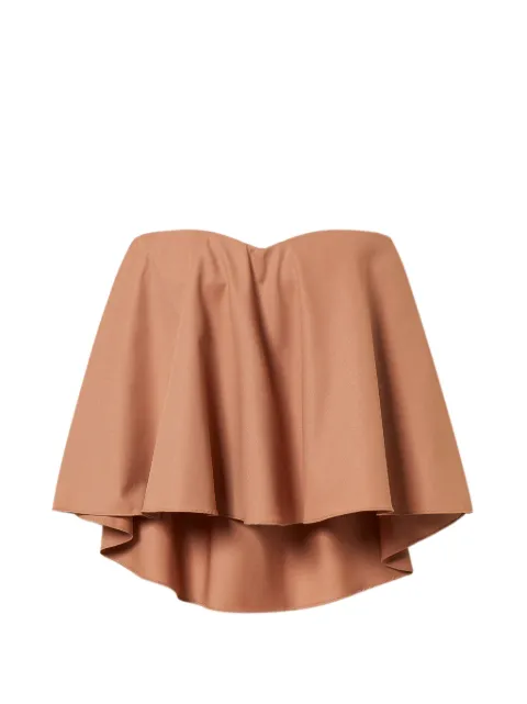 TWINSET high-low strapless top Brown 261TP2390