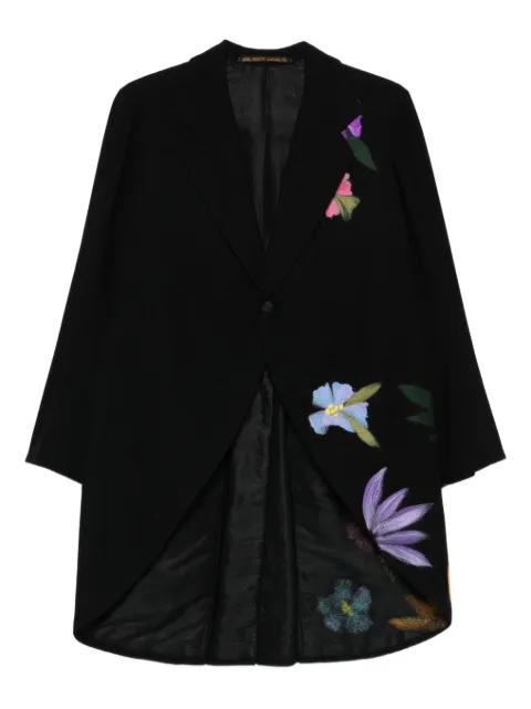 A.N.G.E.L.O. Vintage Upcycling tailcoat floral coat Black AU390ZJ