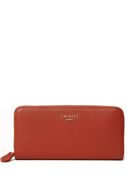 TWINSET zip-around wallet with logo Red 261TH7011