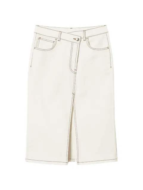 TWINSET organic cotton bull skirt Neutrals 261AP2383