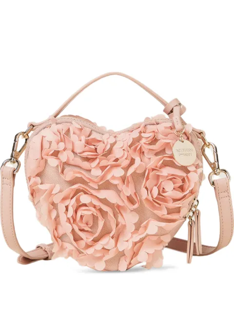 TWINSET heart-shaped shoulder bag with flowers Pink 261AA7012