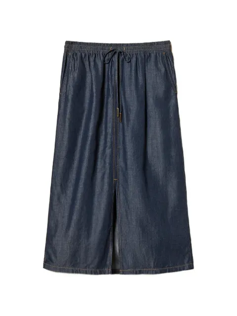 TWINSET chambray midi skirt Blue 261LL2QEE
