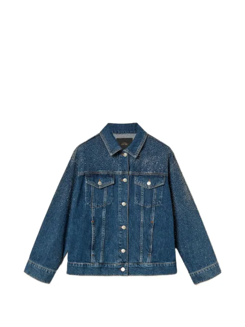 TWINSET denim jacket with rhinestones Blue 261AP2340
