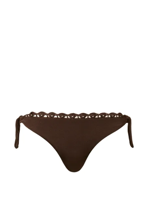 TWINSET bikini thong with crochet detail Brown 261LMME88