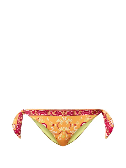 TWINSET bikini thong with scarf print Orange 261LBMQ88
