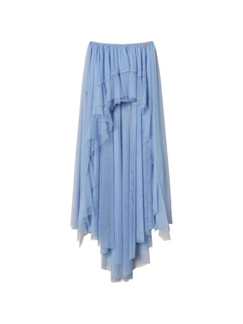 TWINSET x Myfo long asymmetric tulle skirt Blue 261AQ2110