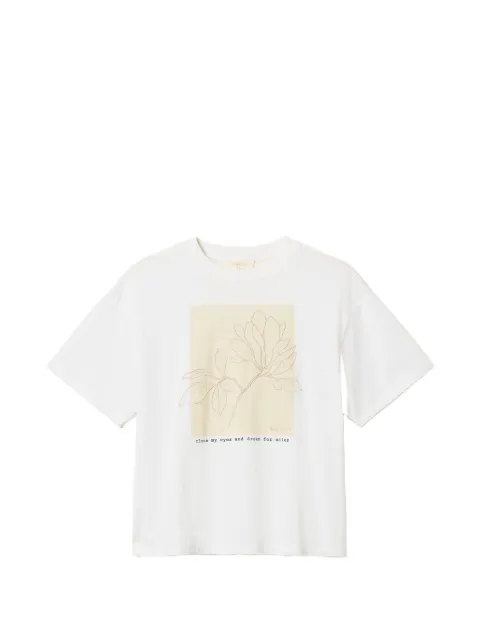TWINSET regular T-shirt with print and embroidery White 261TE2090