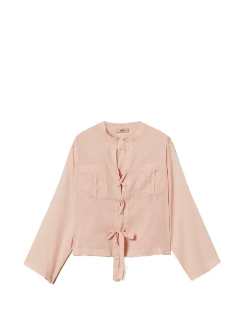 TWINSET muslin shirt with ties Pink 261TF2052