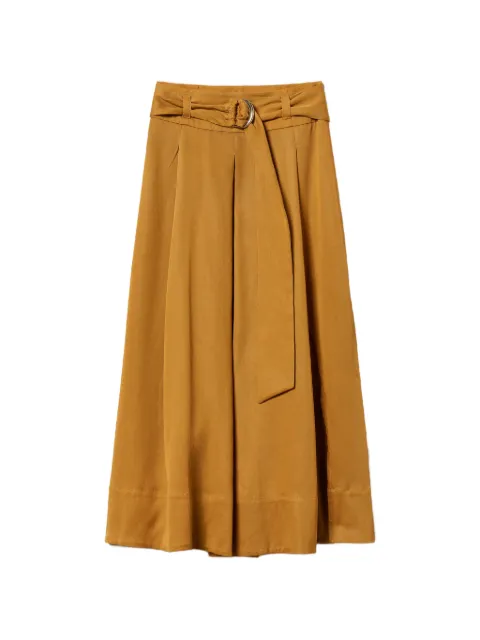 TWINSET long twill skirt with belt Brown 261TP2533