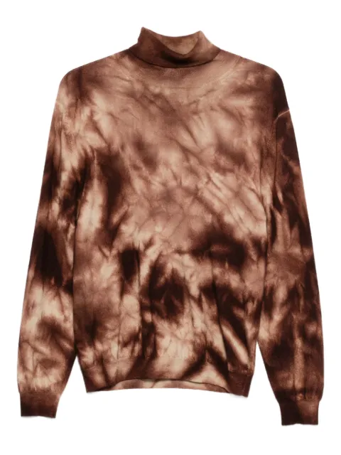 A.N.G.E.L.O. Vintage Upcycling tie-dye roll-neck sweater Brown AU250ZE
