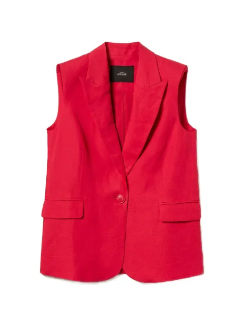 TWINSET linen blend waistcoat Red 261AP2320