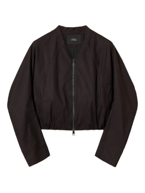 TWINSET recycled poplin bomber jacket Black 261AP2080