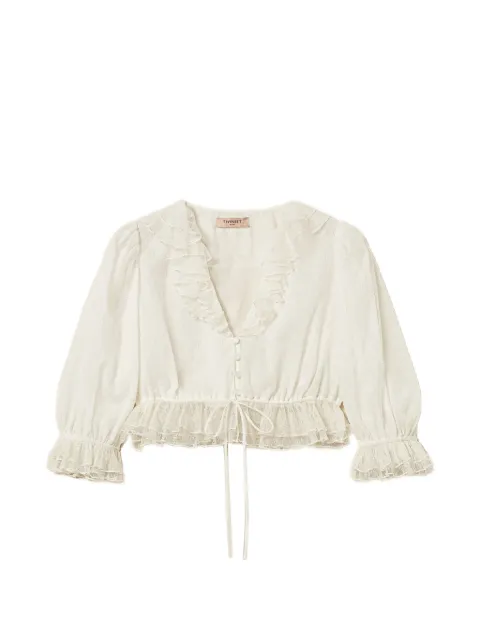 TWINSET floral tulle shirt White 261TT2400