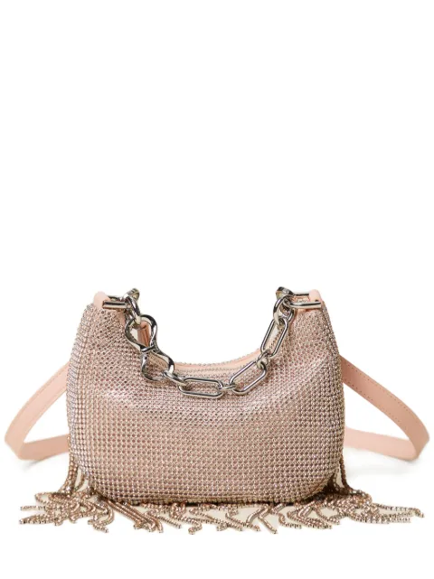 TWINSET Mini Croissant fringed bag Pink 261TB7360
