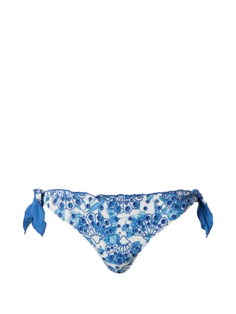 TWINSET bikini thong with embroidery Blue 261LMMD88