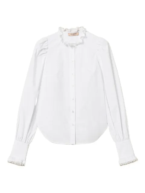 TWINSET poplin shirt with lace White 261TP2261