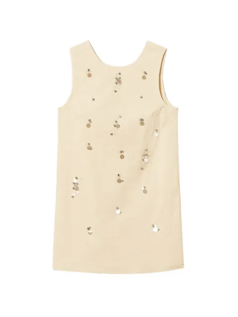 TWINSET short poplin dress with embroidery Neutrals 261AT2014