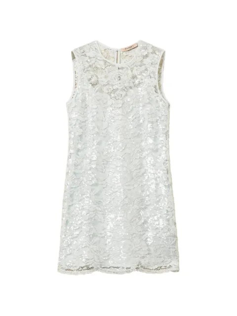 TWINSET short lace dress with sequins White 261TP2631