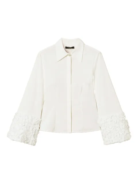 TWINSET poplin and tulle shirt with flowers White 261AP2232