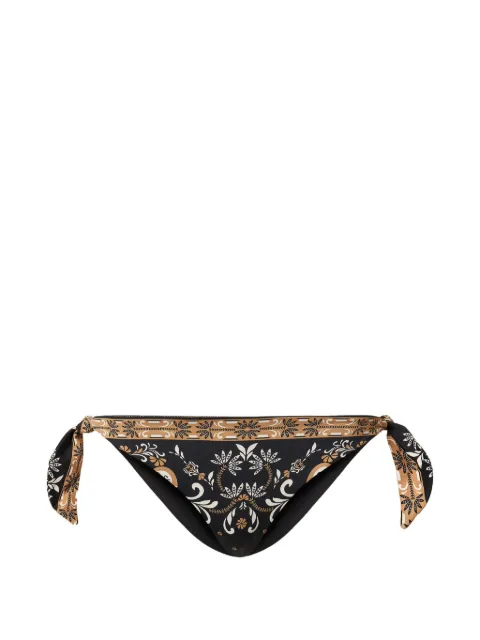 TWINSET bikini thong with scarf print Black 261LBMQ88