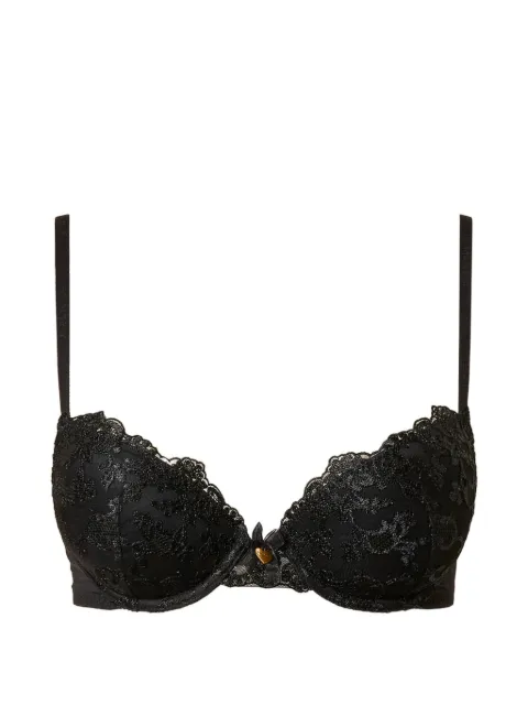 TWINSET embroidered tulle push-up bra Black 261LL6C44