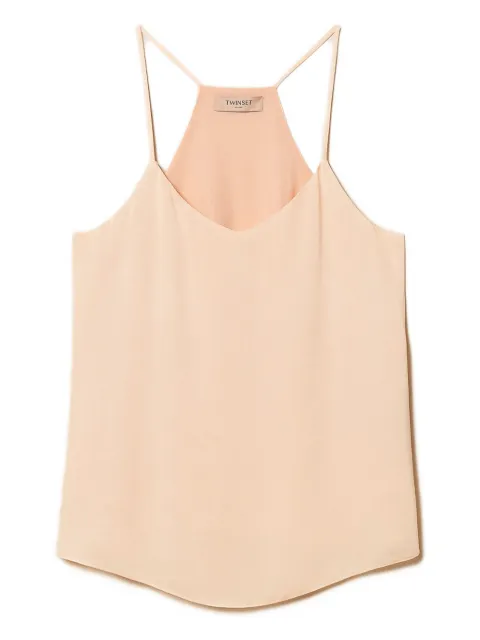 TWINSET satin top with thin shoulder straps Pink 261TP2492