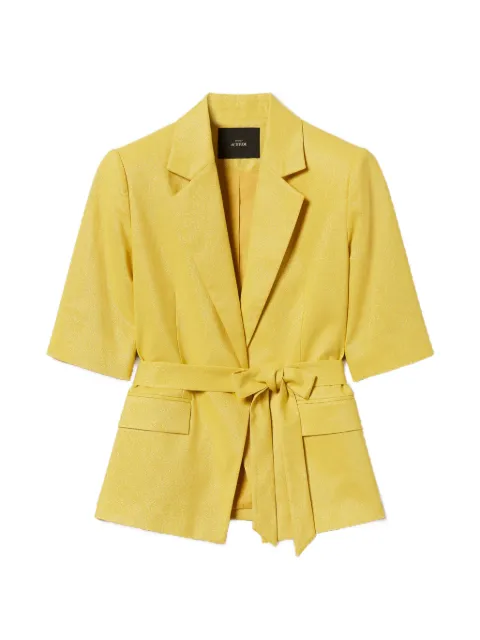 TWINSET linen blend blazer with lurex Yellow 261AT2070