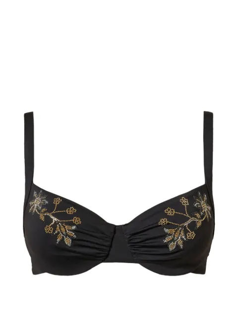 TWINSET underwired bikini top with studs Black 261LBMA56