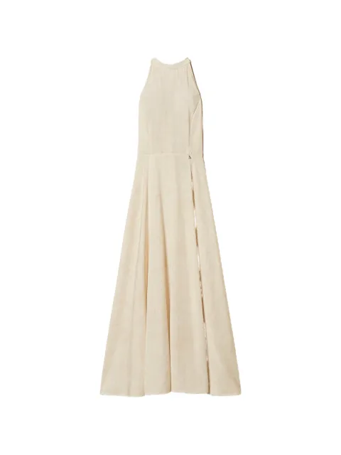 TWINSET long halter dress with print Neutrals 261AT2134