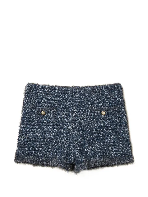 TWINSET jacquard knit shorts with lurex Blue 261TP3346