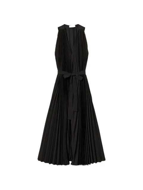 TWINSET crêpe de chine and poplin long dress Black 261TE2030
