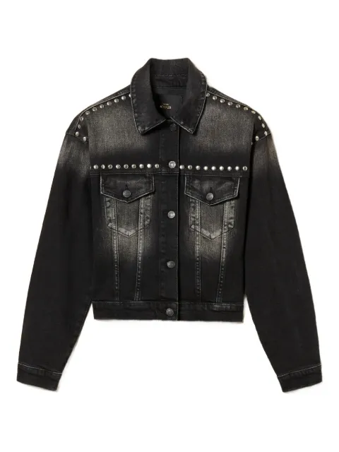 TWINSET denim jacket with studs Black 261AP2261