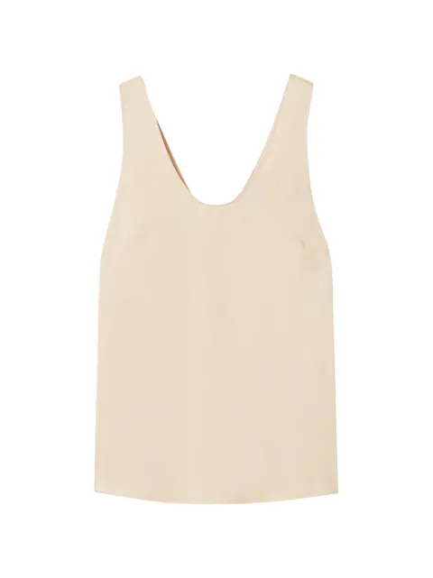 TWINSET V-neck satin top Neutrals 261TP2255