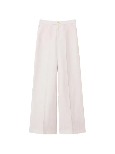 TWINSET linen blend wide leg trousers Pink 261TP2454