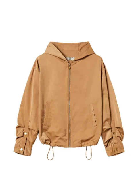 TWINSET taffeta jacket with pleats Neutrals 261LL2RAA