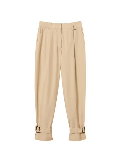 TWINSET recycled poplin trousers Neutrals 261AP208C