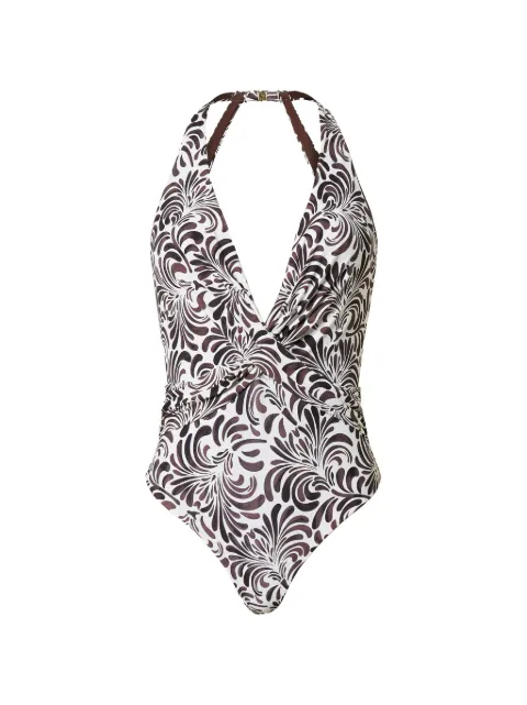 TWINSET botanical-print one-piece swimsuit White 261LMMG01